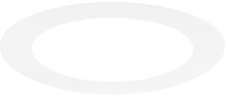 M METERXITY 1-Pack Goof Rings for 5 Inch Recessed Lights, 4.5 ID 6.3 OD Durable Plastic Trim Ring Flush Mount White Can Light Trim Ring Cover for Ceiling Can Downlights