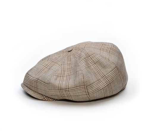 Sterkowski Modell Peaky | Wolle und Leinen Schiebermütze für Herren und Damen | Vintage Style Breathable Ballonmütze