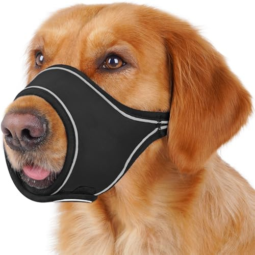 LUCKYPAW Soft Dog Muzzle for Medium Sized Dogs to Prevent Biting Chewing