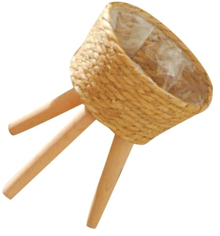 BIUDECO Support Plante Panier Fleur Paniers Plantes Intérieur Extérieur Pied Cache Pot Rotin Moderne pour Balcon Salon Jardin