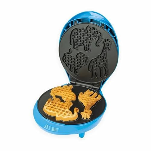 Vellomart Quest Safari Animal Shape Waffle Maker – Fun Kids Breakfast Machine, Non-Stick Mini Waffle Iron, Cute Animal Pattern Waffle