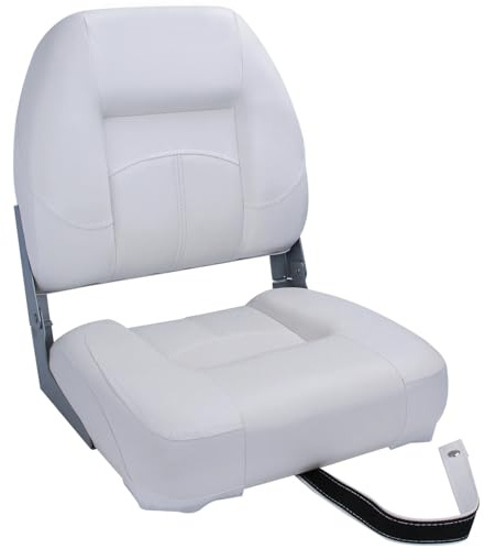 wellenshop Bootssitz, klappbar weiß Polstersitz Steuerstuhl Pilotensitz Kajütsitz Cockpitsitz Captain’s Chair Pilotensessel Sportbootsitz Boot DIY
