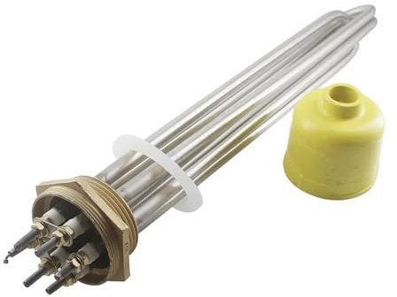 Värmeelement i rostfritt stål, Elektriskt värmeelement DN50 2 tum 10 mm rör 270-350 6-12KW 380V rostfritt stål Mässing(6KW 270mm)