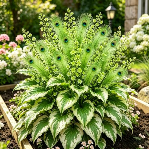 Ständige Funkien leicht zu unterhalten Stilvolle Gartendekoration Frostsichere,-4 hosta-f