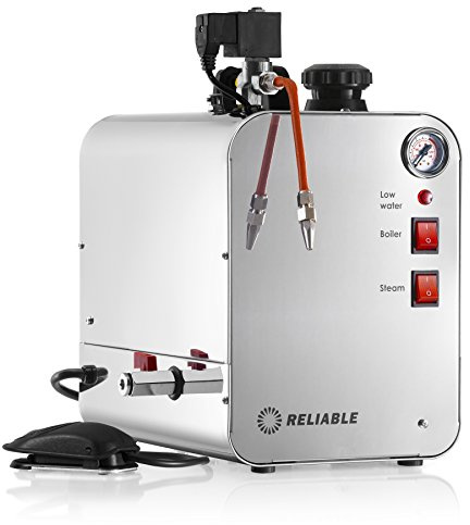 Reliable 6000CJ Stainless-Steel Jewelry Steam Cleaner, 1.25-Gallon, 60 PSI-4.1 BAR, Low Water Light Indicator, 12-Gauge Heavy-Duty Wiring, 6 Hours of Continuous Steam, Blow Down Valve, Pressure Gauge