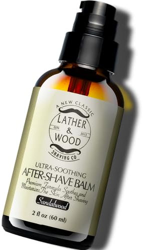 Best After-shave Balm, Sandalwood Scent, Premium Aftershave Lotion, Soothes and Moisturizes Face after shaving, Does Not Dry The Skin, Eliminates Razor Burn For A Silky Smooth Finish …