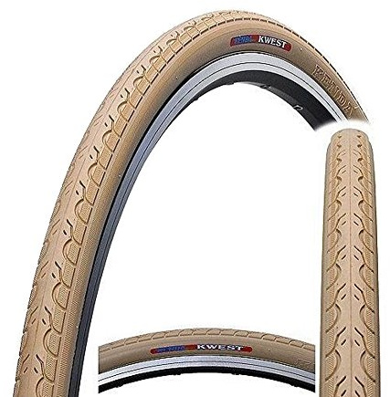 Kenda KWEST K193 700 C x 28–32 C Urban Pneu de vélo pour vélo, Hybrid Route fixie Slick, Kwest, beige, 75C
