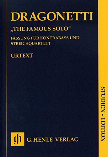 ''The Famous Solo'' für Kontrabass und Orchester; Studien-Edition: Besetzung: Streichquintette (Studien-Editionen: Studienpartituren)