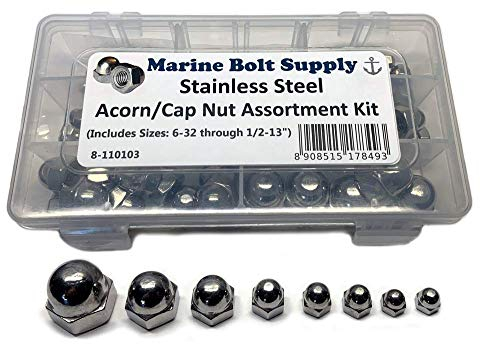 Stainless Steel Acorn/Cap Nut Assortment Kit - Marine Bolt Supply 8-110103