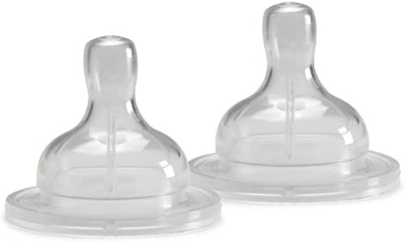 Neobaby Breiter Sauger aus Silikon, schneller Fluss 2 Stück, 4 Monate +