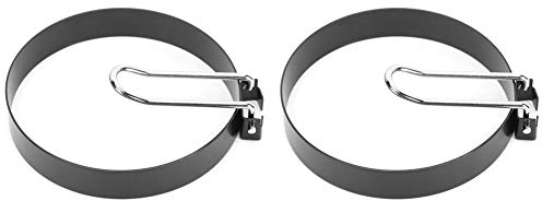 2 piezas de acero inoxidable redondo antiadherente moldeador de huevo sartén anillo molde accesorios de cocina utensilios para hacer muffins de huevo, mini panqueques