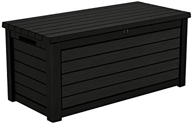 Koll Living Aufbewahrungsbox/Kissenbox Blackwood, 623 Liter trockener & belüfteter Stauraum - mit Gasdruckfedern - Deckel bis zu 272 kg belastbar