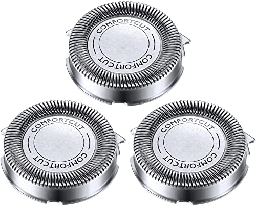 Mudder 3 Pcs Têtes de Rechange SH30/50/52 pour Rasoir Électrique Lavables Compatibles avec Séries 1000 2000 3000 5000 Modèle AT8xx/AT7xx/PT8xx/PT7xx Style avec Lame Pointue, Non Originales