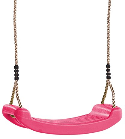 WICKEY Sedia a dondolo da giardino, in plastica, per bambini, colore: rosa
