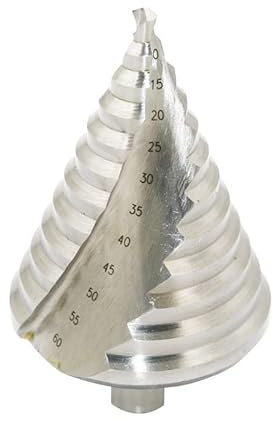NITVIA 1 STÜCK 6-60 mm HSS Stufenkegelbohrer Lochschneider Set 12 Stufen Metrisch Stufenbohrer Holz Kunststoff Metall Bohren Schaftdurchmesser 13 mm