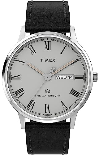 Timex Waterbury TW2W46900 Armbanduhr, für Herren, 40 mm, Lederband mit Schnellwechsel-Funktion