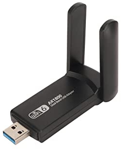Topiky Adaptador WiFi USB 1800Mbps Doble Banda con Antenas Duales 3dbi, Alta Velocidad 5G 2.4G, Disipador de Calor, Modo Ap,7 10 11, Tabletas Portátiles