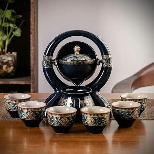 RAEF Juego de té de cerámica Artesanal Tradicional semiautomático, con Tetera y Taza, 1 Juego