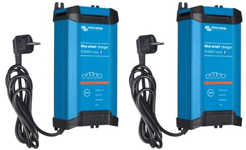 Victron Energy Blue Smart IP22 12-Volt 20 Ampere 230V, Einzelausgang Batterieladegerät CEE7/7, Bluetooth (Packung mit 2)