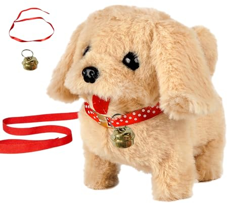 KUWUNG Toy Dogs for Kids Age 2 3 4 5 6,Plush Toy Puppy Electronic Interactive Dog for 3-8 Years Boys Girls, Plush Pet Dogs Toy, Walking Dog Toy for Toddler, Birthday Gift Present for 2-7 Years Kids