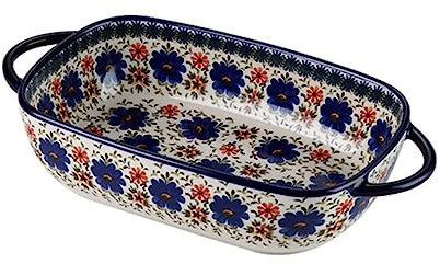 OKUMEYR Bol De Service Décoratif Plat De Cuisson Double Poignée Saladier Facile À Nettoyer