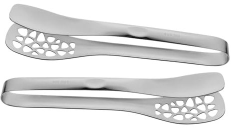 Happyyami 2pezzi Pinze Per Bistecche in Acciaio Resistente Pinze Da Cucina Portatili Per Grigliate All Aperto Per Cibo Resistenti Al Calore Manico Ergonomico