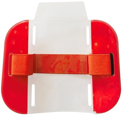 ID Badge Holder Security Armband - SIA Adjustable Hi Vis Elastic Arm Band for Security Doorman License ID Card (1, Red)