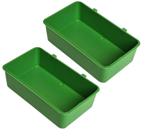 Syengery 2 Pièces Baignoire pour Perroquet avec 2 Crochets Latéraux, Baignoire Oiseaux Cage Mangeoire Multifonctionnelle pour Petits Perroquets, Perruches Et Canaris