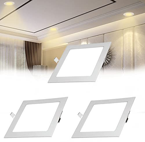 HFDJRWK Lampada da Incasso a LED 4000K Lampada da Incasso a LED Ad Alta Luminosità 3W/4w/6w/9w/12w/15w/18w Adatta for L'illuminazione di Interni(3w,3pcs)