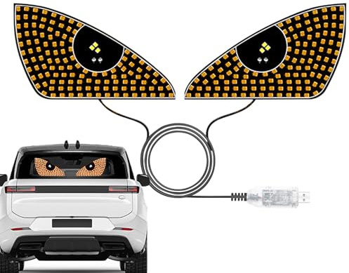 Générique Lumière Décorative Yeux de Voiture - Phares LED à Animation Dynamique,Écran Flexible Programmable pour Camion & Automobile – Éclairage Personnalisé avec Effets Innovants