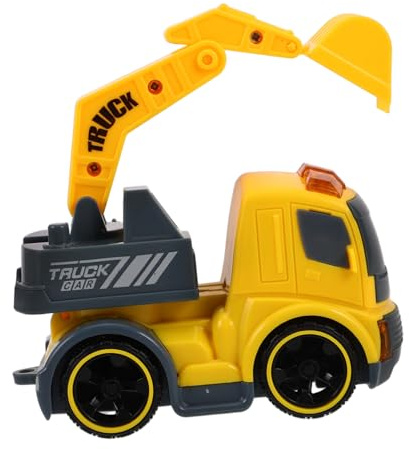 FRCOLOR Mini-baubagger Mit Rückziehmotor Für Junge Mädchen Baufahrzeug-Spielzeug Sandkastenbagger Baumaschine-Set Mini-Fahrzeug-Spielzeug