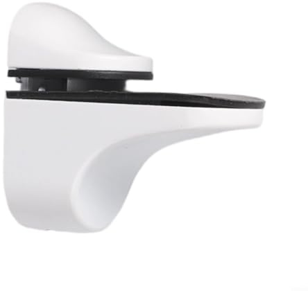 Verstellbare Glas-Regalhalterungen, 4 Stück, Wandhalterung, Klemme für 3–22 mm dickes Glas, poliertes Chrom, Metall, Zinklegierung (weiß)