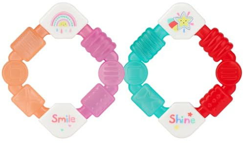 2 Pack Water-Filled Baby Teether Ring – Soft Cooling Teething Toy for Infants and Toddlers 3+ Months, BPA-Free, Easy to Hold
