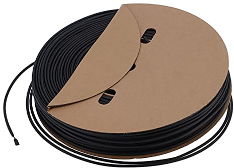 Guaina termorestringente in poliolefina nera a parete singola 5,0 mm, 100 m, per protezione cavi elettrici, isolamento, progetti fai te