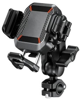 MOMOHCHGBT Soporte Móvil Moto Soporte para Teléfono Motocicleta con Amortiguador Vibraciones Móvil Scooter ATV GPS Y Navegación para Smartphones 5,4 A 7,2 Pulgadas Porta Teléfono Bicicleta(M33-C6)