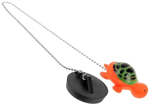 Yardenfun Accessorio e Catena Decorazione Tartaruga, Resistente Nera Gomma Tappo da in All'usura e Antintasamento Pratico per Vasca Bagno per Lavabo