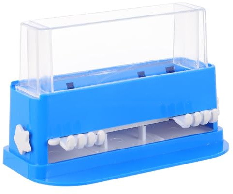 LOLIPPYY Distributeur pour Salle de Bain Boîte Rangement Coton Stick avec Base Bleue Design Pratique et Solide pour Organiser Accessoires de Toilette