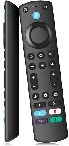 Ersatz-Sprachfernbedienung Passend für Fireseries TV Cube/Stick/4K/4K Max/Lite/Stick HD, Smart-TVs (3. Generation), für Omni-Serie, 4-Serie, Insignia, Toshiba, Pioneer Smart-TV