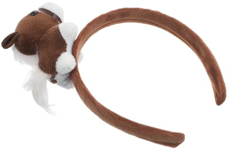 Gogogmee Chinesischer Pferde Haarreif aus Weichem Plüsch mit Tierohren Cartoon Tierkostüm Haaraccessoire für Erwachsene und Festlicher Pferde Kopfschmuck zum Neujahr 2026