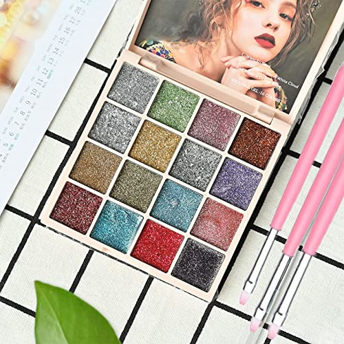 Solid Nail Polish Palette Mud Painting Set For Art Design Semi Permanent Varnish Long Lasting No Flowing 16 Color Highly Colored Vibrant Tones Easy Application Suitable Natural Fake Nails Professional