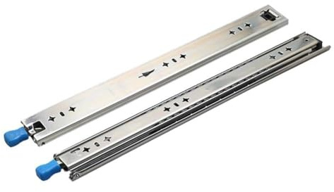 Helilyco 45,7 cm - 61 cm per cassetti con cuscinetti a sfera a estensione completa, con dispositivo antiscivolo bloccabile, capacità 120 kg, acciaio al carbonio Q235, zincato