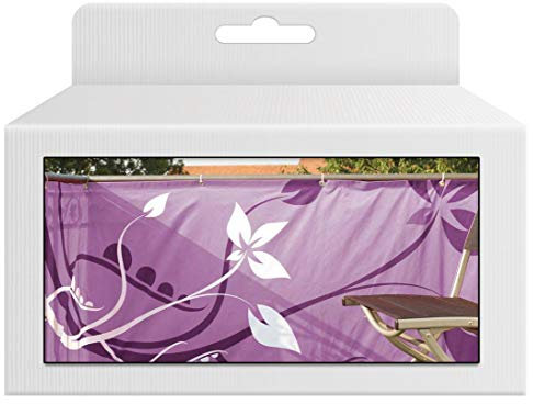 bambus-discount.com Balkonverkleidung 90 x 300cm Farbe: Brombeere - Modell Exclusiv - Sichtschutz Balkon Terasse Garten Sicht Schutz Sonnenschutz Windschutz Sichtschutzmatten