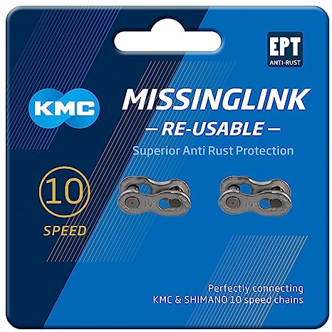 KMC Unisex's 10 Speed EPT MissingLink Joining Link, Dark Silver, 2 Pairs