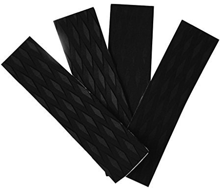 CUTICATE 4X Surf Skimboard Traktionsunterlage Deck Grip Matte, Performance Eva DIY Folie Für SUP, Stand Up Paddleboard, Boot, Kajak, Longboard Wahl Der Farbe - Schwarz