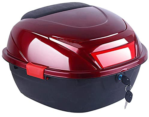 ksamwjf Motorrad Topcase, Helm-Gepäckaufbewahrung Topcase, mit Schloss mit Universal-Befestigungshardware Kofferraum-Heckkasten, für Roller/Motorrad/Moped Back