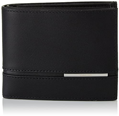 Calvin Klein Herren Slim Plaque Bifold 5CC W/Coin K50K509638 Geldbörsen, Schwarz (Ck Black)