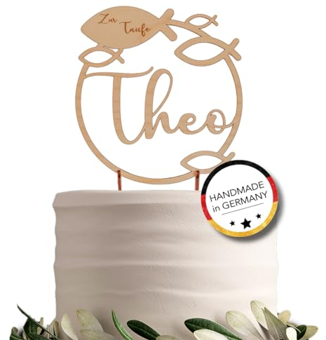 Cake Topper Taufe I Kommunion I Konfirmation I Glaube I Kuchentopper I Kuchen Topper I Caketopper Name I Fisch Tortentopper