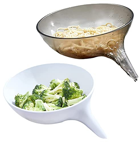 Canasta De Drenaje Creativa,Colador De Plástico,Escurridor De Pasta,Cuenco Estable para Escurrir con Asas,Escurridor Pasta Bandeja De Plástico para Frutas Y Verduras A