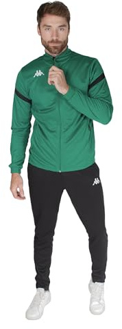 Kappa Dalcito Tuta da ginnastica, Verde / Nero, XL Unisex - Adulto