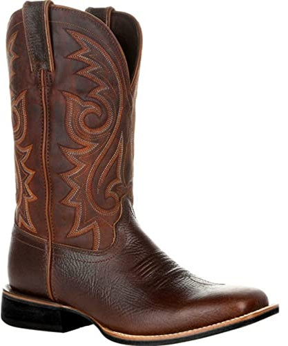 SWZEC Bottes de Cowboy Homme à Enfiler avec Bout Pointu Broderie Vintage Mode Classiques Western Bottes Longues Tailles 38-48